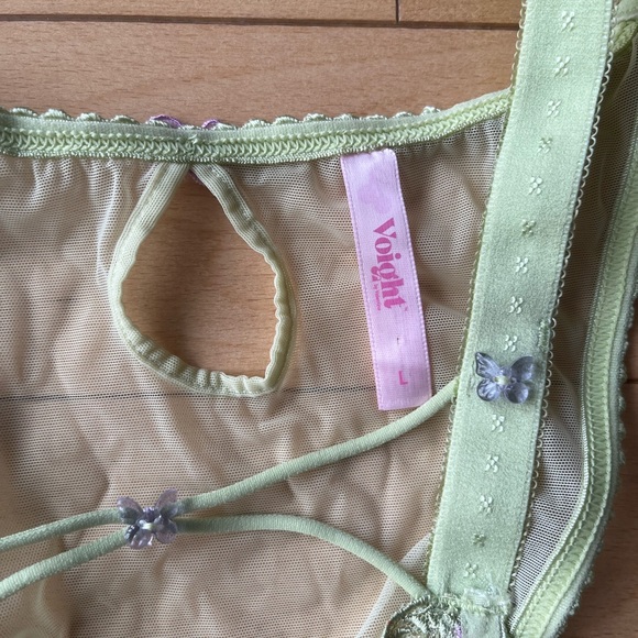 NWOT Flora Panty + Garter in Green - Picture 9 of 16